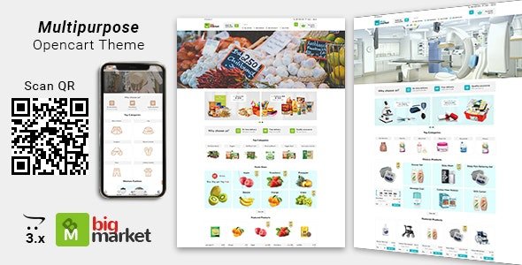 Bigmarket - Multipurpose Responsive Grocery Drugs Fashion Opencart 3.X Theme Bigmarket - Multipurpose Responsive Grocery Drugs Fashion Opencart 3.X Theme