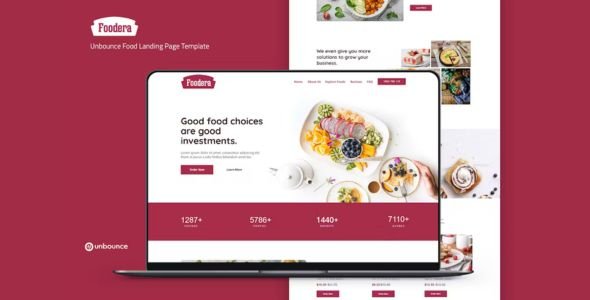 Foodera — Unbounce Food Landing Page Template Foodera — Unbounce Food Landing Page Template