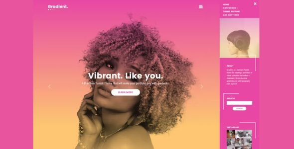 Gradient Tumblr Theme Gradient Tumblr Theme