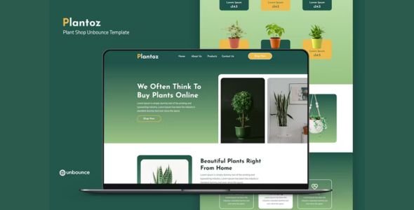 Plantoz — Plant Shop Unbounce Template Plantoz — Plant Shop Unbounce Template