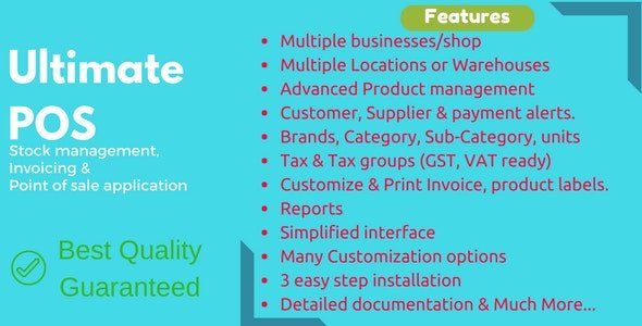 Ultimate POS - Best ERP, Stock Management, Point of Sale & Invoicing application Ultimate POS - Best ERP, Stock Management, Point of Sale & Invoicing application
